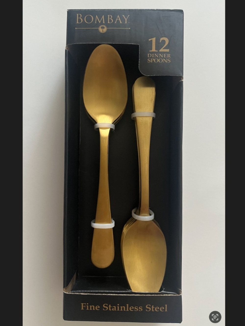 Bombay SANTORINI 12 pc Fine Stainless Steel Flatware Set 12 Tablespoons